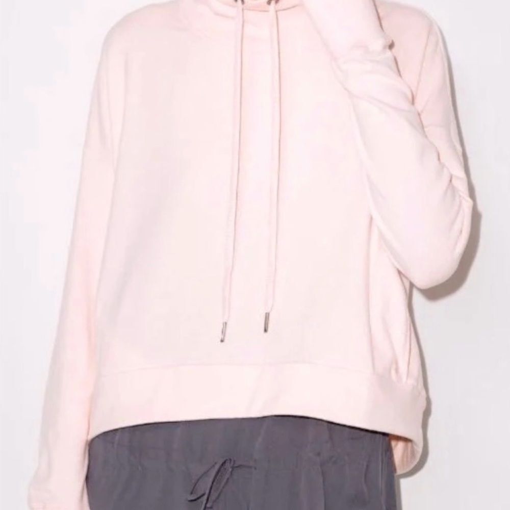 Sweaty Betty Oversized Cropped Funnel Neck Harmonise Light Pink Sweater. Size XL